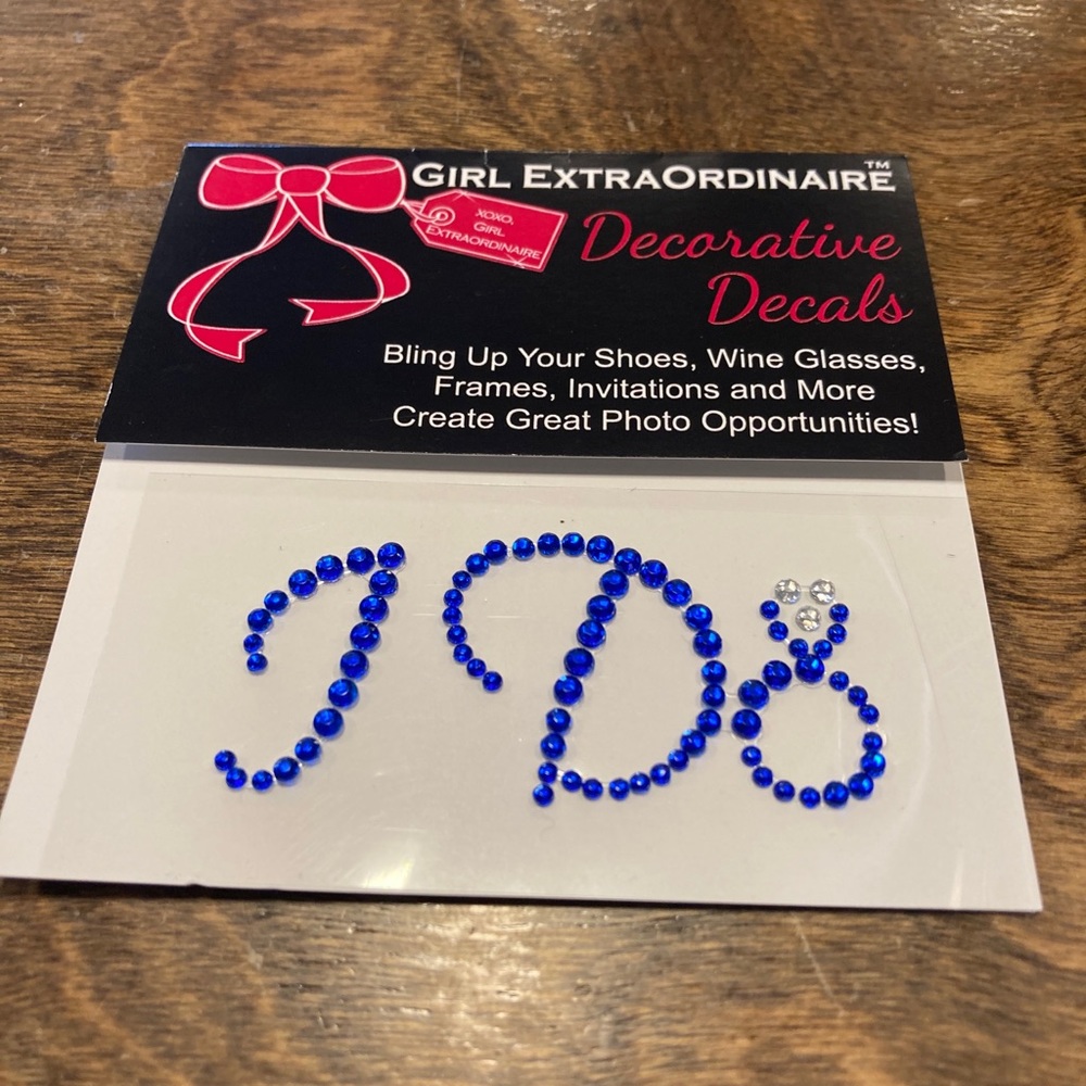 “I Do” wedding shoe decal sticker rhinestone blue
